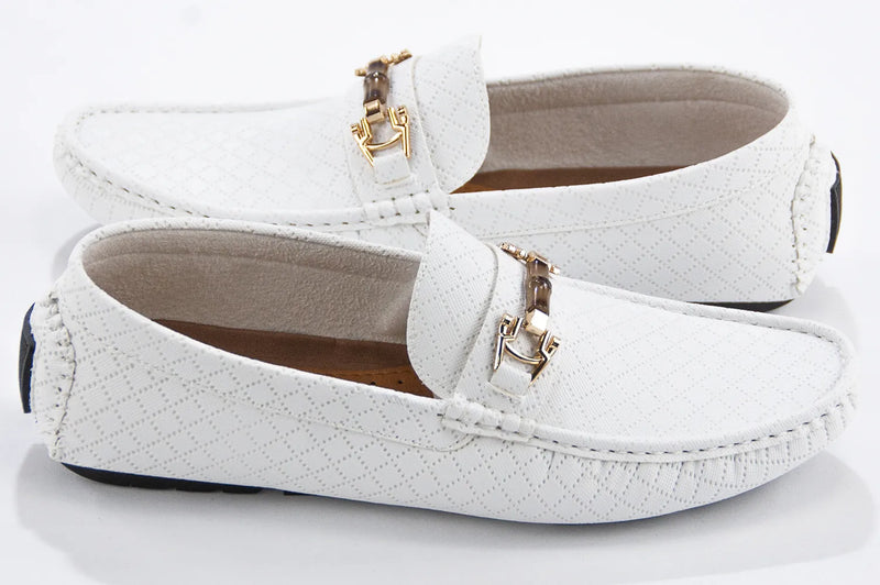 White Woodbit Driver Loafer