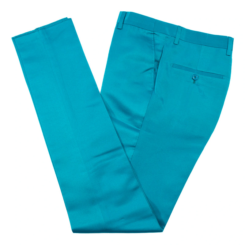 Men's Teal Stretch Fabric Dress Pants
