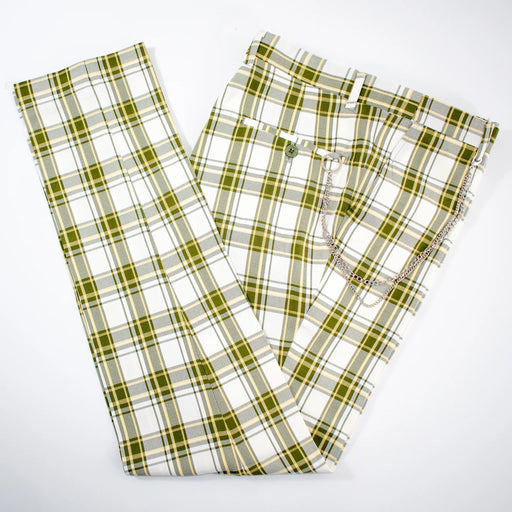 green plaid dress pants Stone Plaid Green pants