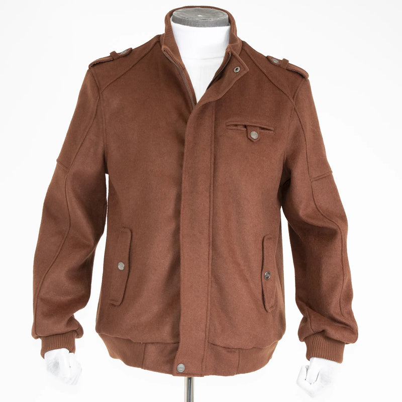 Toffee Suede Velvet Retro Bomber