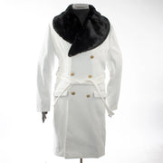 Men's White Fur Overcoat