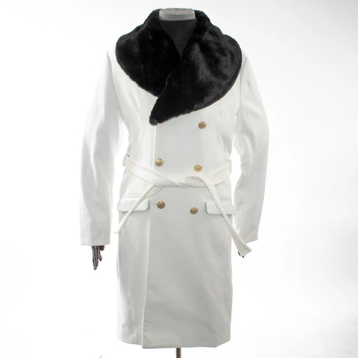 Men's White Fur Overcoat