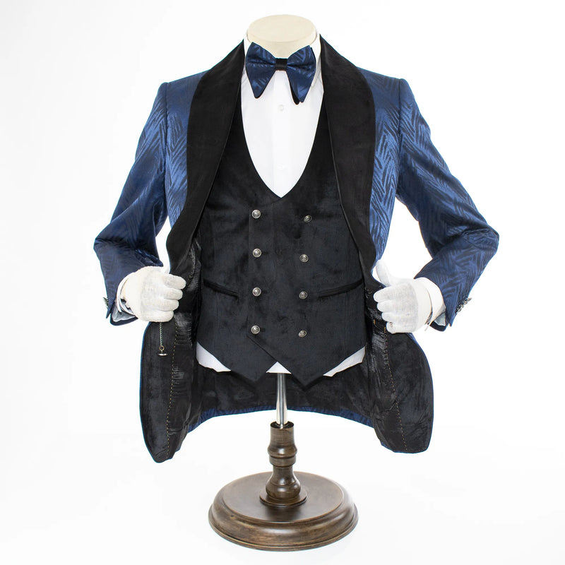 Navy Blue 3-Piece Slim-Fit Tuxedo