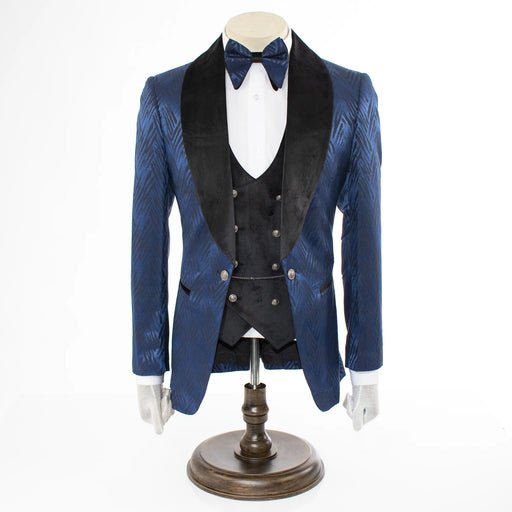 Navy Blue 3-Piece Slim-Fit Tuxedo