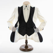 Off-White Sparkle 3-Piece Slim-Fit Tuxedo