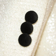 Off-White Sparkle 3-Piece Slim-Fit Tuxedo