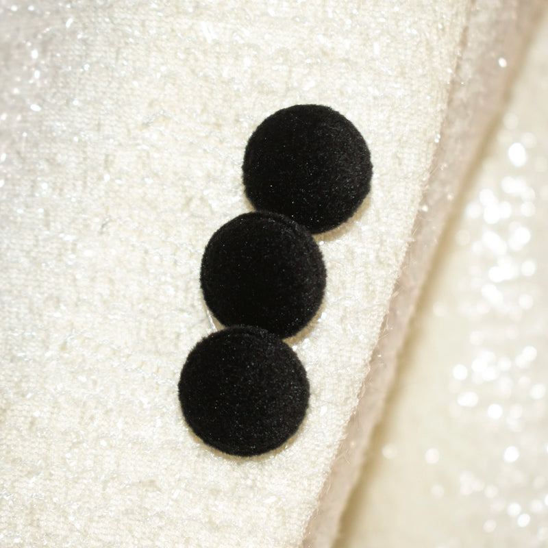 Off-White Sparkle 3-Piece Slim-Fit Tuxedo