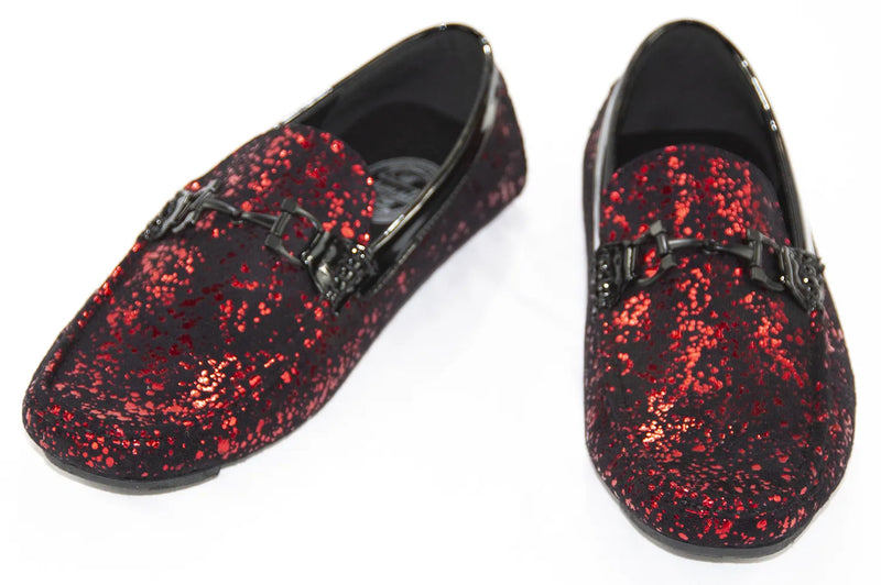 Red & Black Driving Loafer