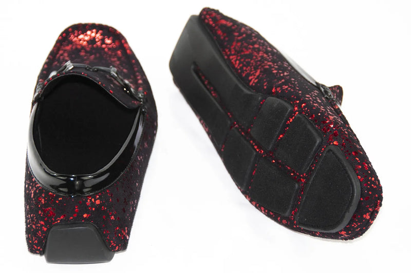 Red & Black Driving Loafer