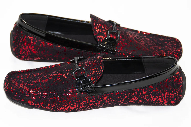 Red & Black Driving Loafer