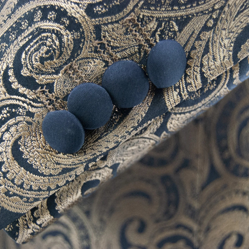 Men's Burgundy Paisley Slim-Fit Tuxedo Cuffs