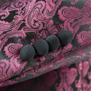 Men's Burgundy Paisley Slim-Fit Tuxedo Cuffs