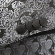 Men's Gray Paisley Slim-Fit Tuxedo Cuffs