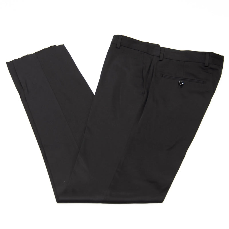 Men's Burgundy Paisley Slim-Fit Tuxedo Pants