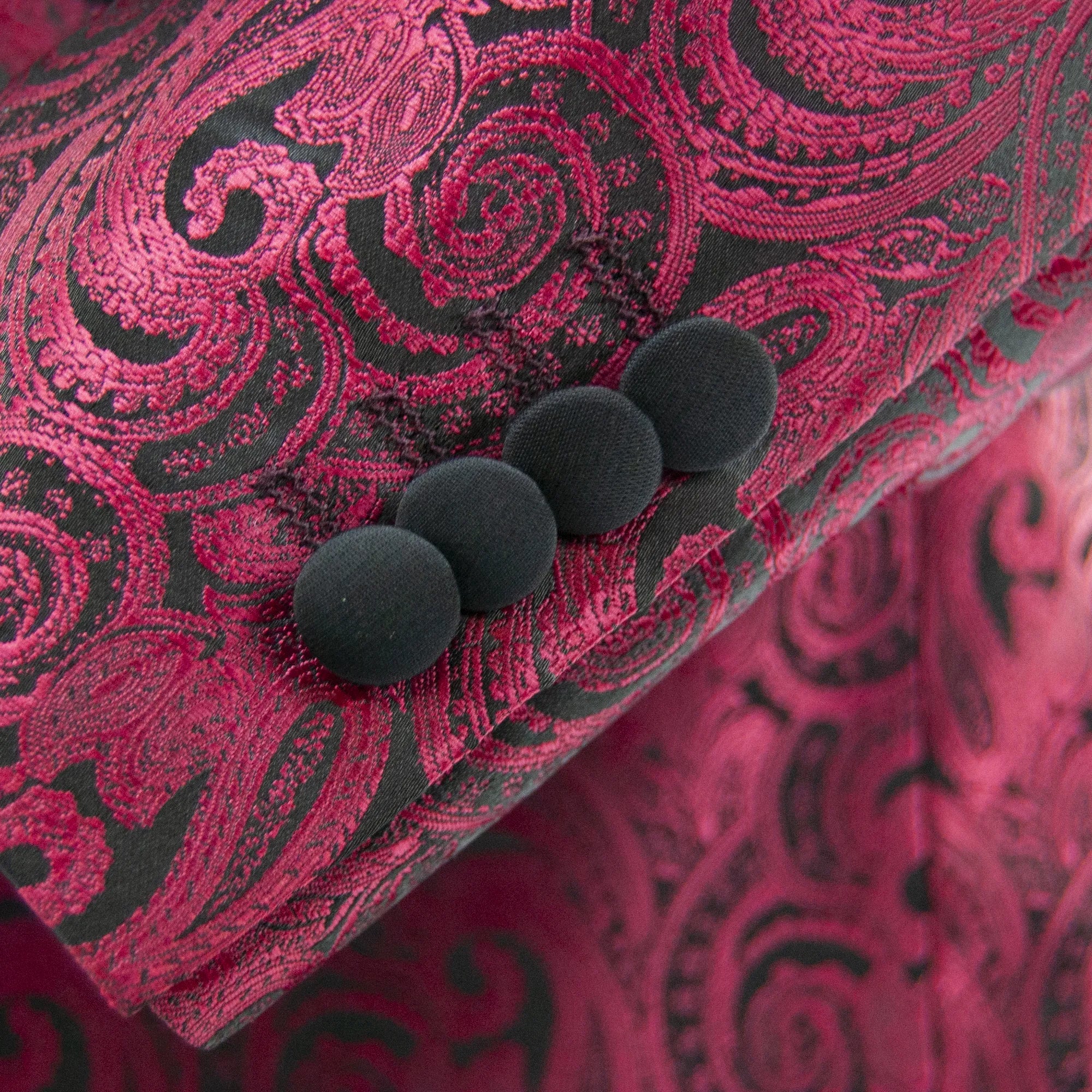 Men's Red Paisley Slim-Fit Tuxedo Cuffs