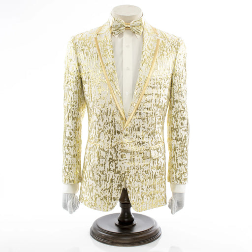 Men's Gold Metallic 2-Piece Slim-Fit Tuxedo 