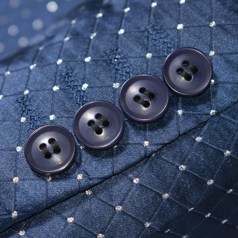 Midnight Silky Rhinestone Slim-Fit Dinner Jacket