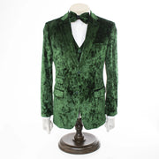 Men's Emerald Green Crushed Velvet Tuxedo