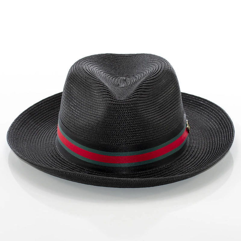Men's Snap Brim Straw Fedora