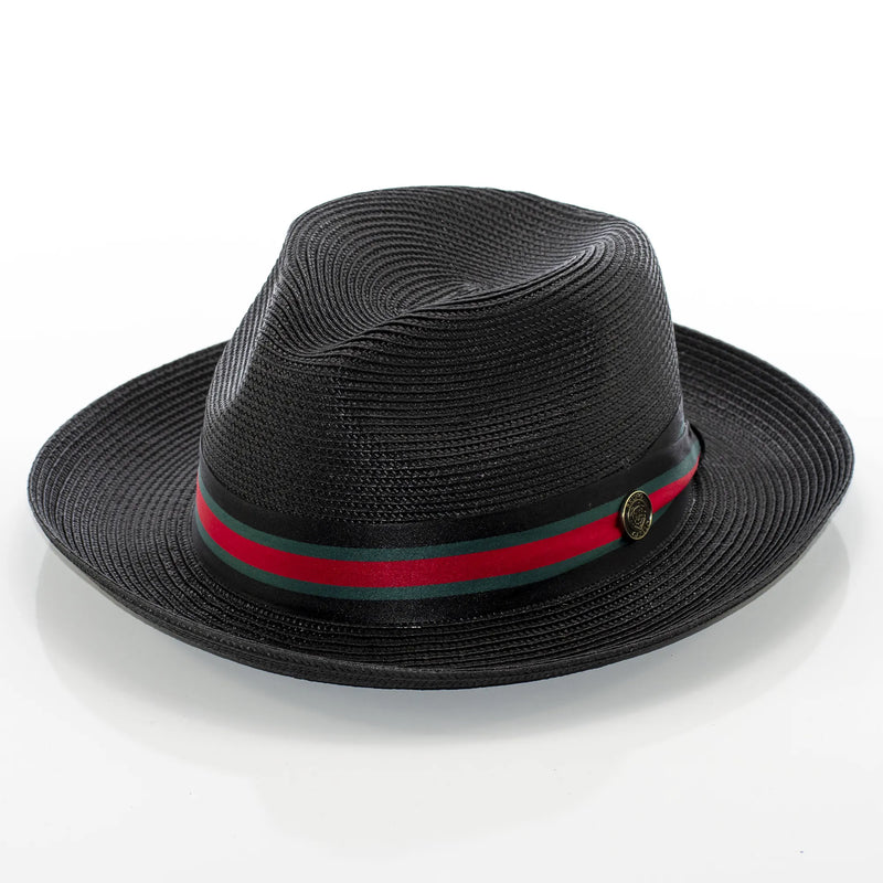 Men's Snap Brim Straw Fedora