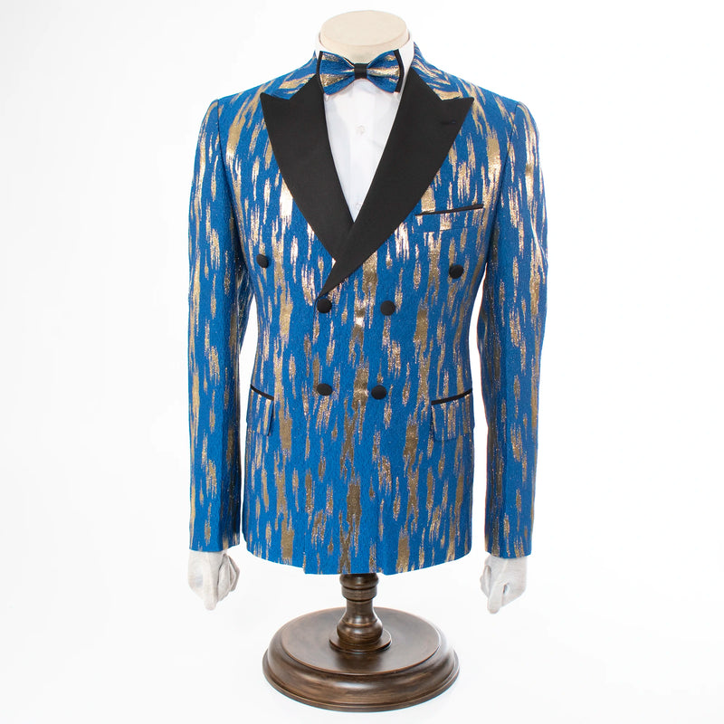 Monte | Royal Blue Splash 3-Piece Tailored-Fit Tuxedo