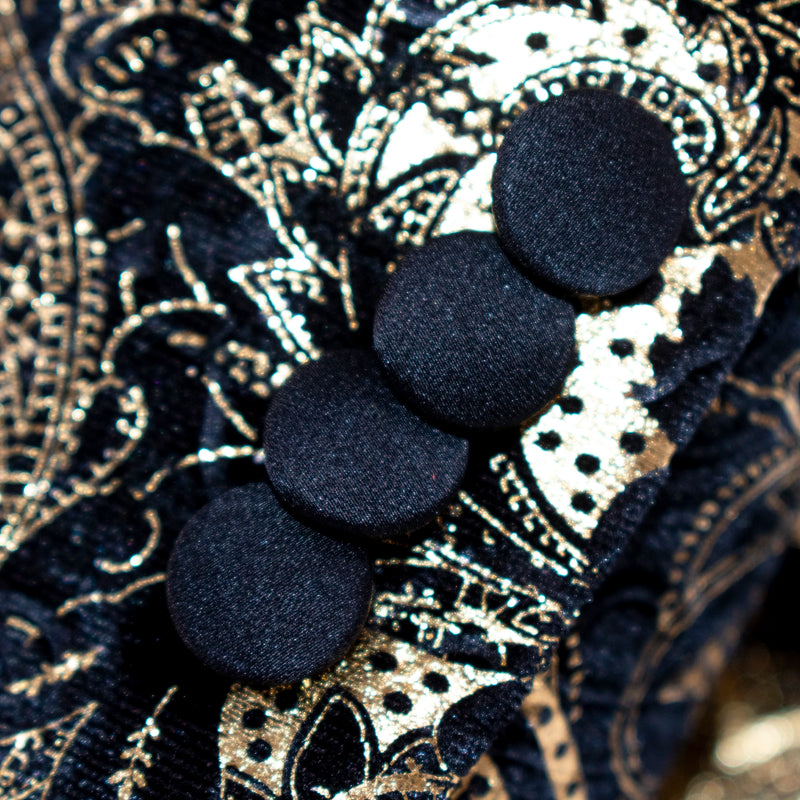 Monte | Gold Paisley 3-Piece Tailored-Fit Tuxedo