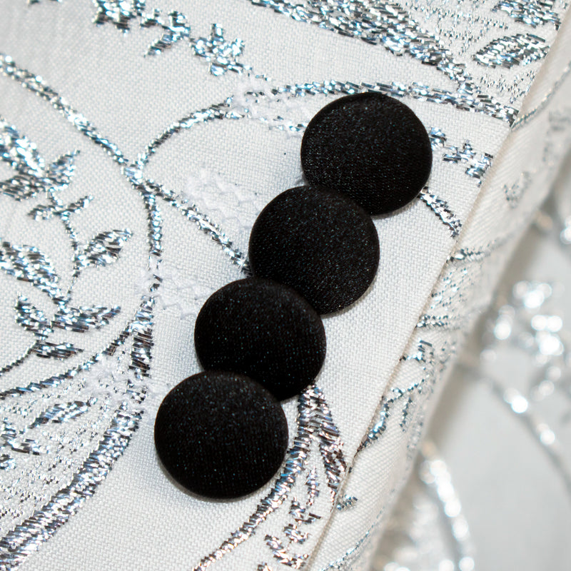 Felix | Silver Floral 3-Piece Tailored-Fit Tuxedo