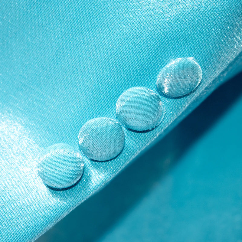 Men's Turquoise Blue Metallic 2-Piece Slim-Fit Suit Cuffs