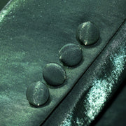 Men's Green Metallic 2-Piece Slim-Fit Suit Cuffs