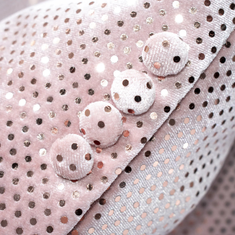 Men's Old Rose Pink Metallic 2-Piece Slim-Fit Suit Cuffs