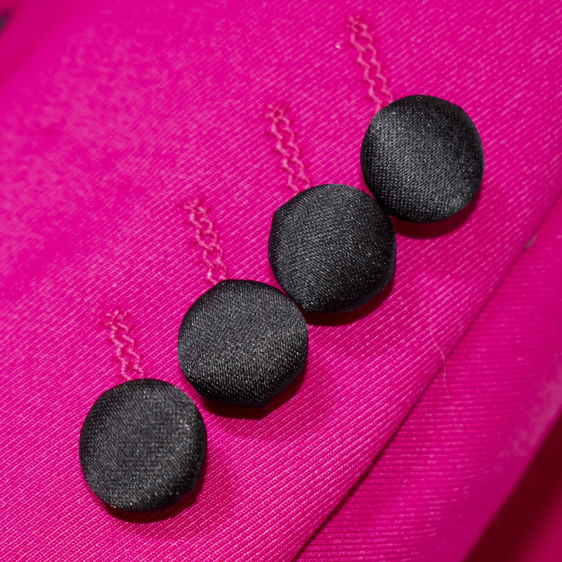 Men's Coral Red 3-Piece Slim-Fit Tuxedo - Button Cuffs