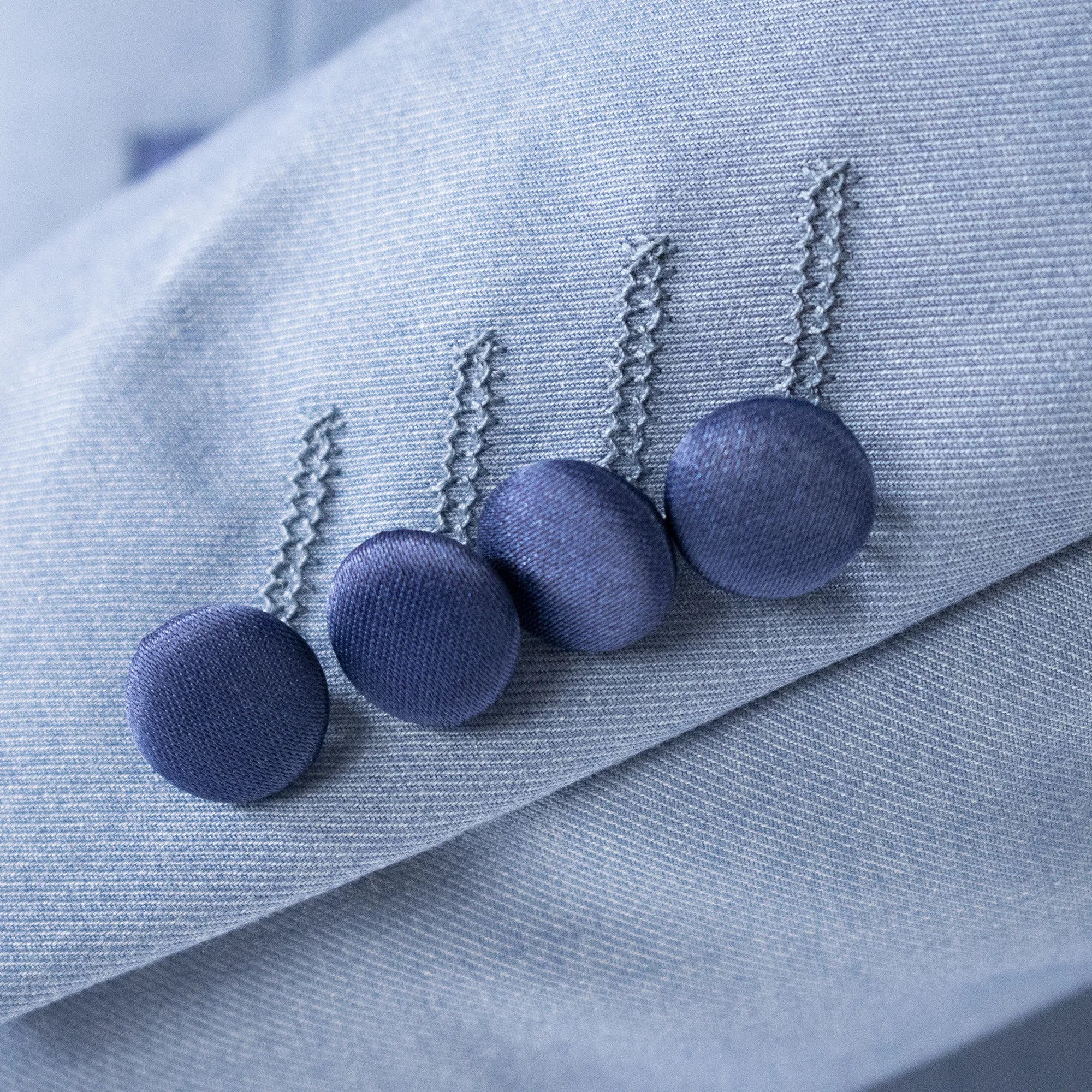 Men's Ocean Blue 3-Piece Slim-Fit Tuxedo - Button Cuffs