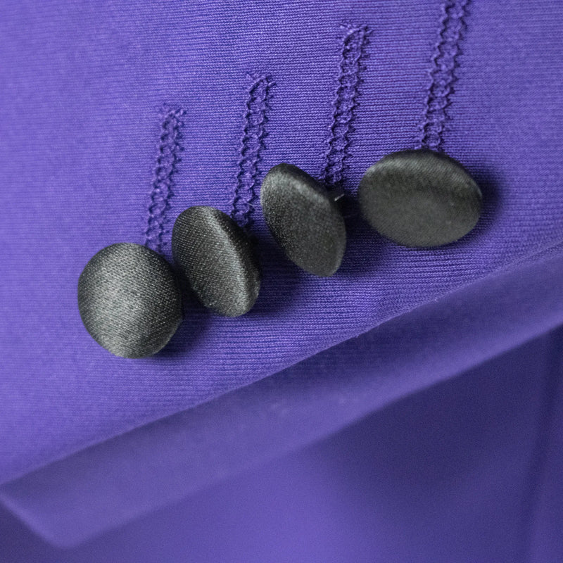 Men's Purple 3-Piece Slim-Fit Tuxedo - Button Cuffs