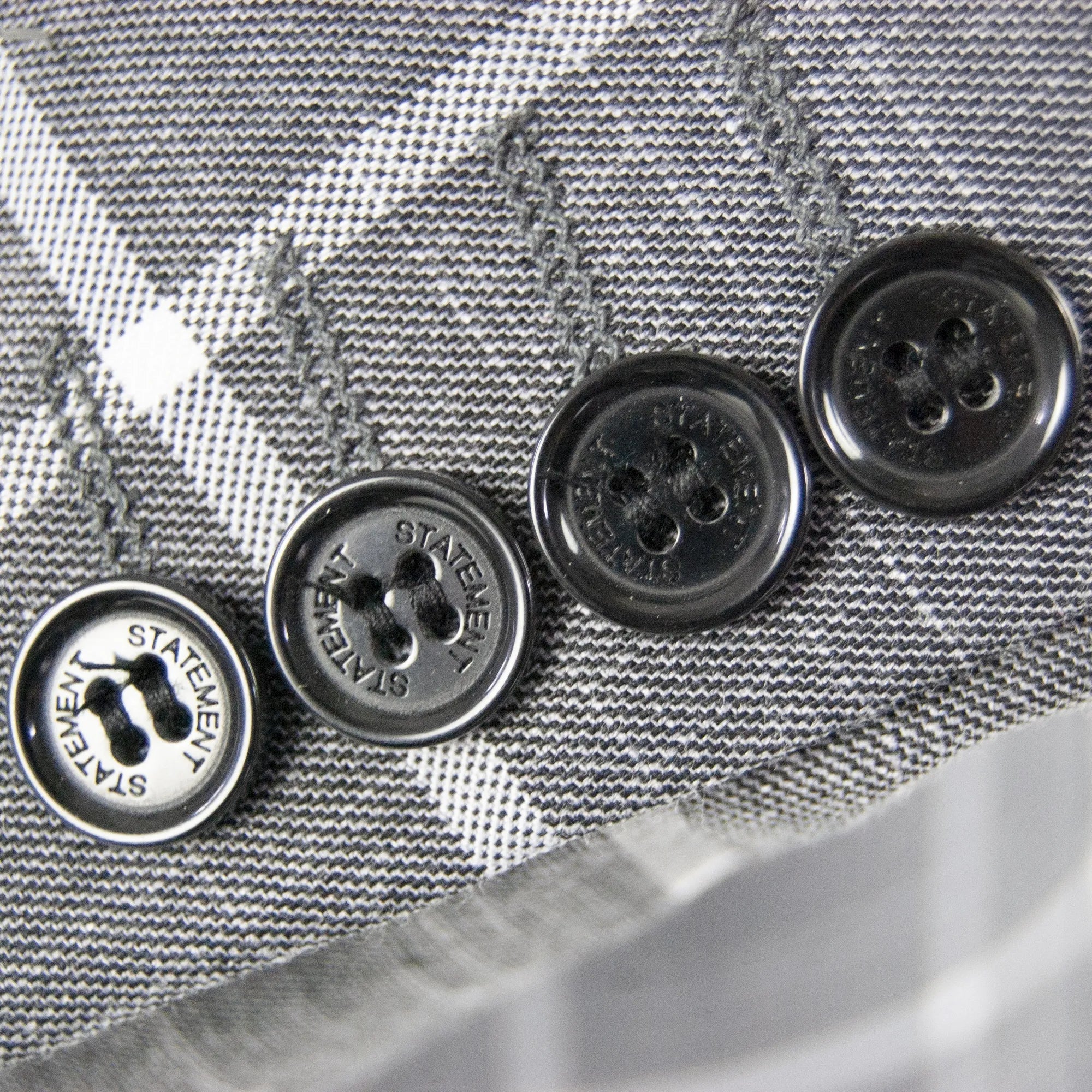 Gray Windowpane Check 3-Piece Tailored-Fit Suit