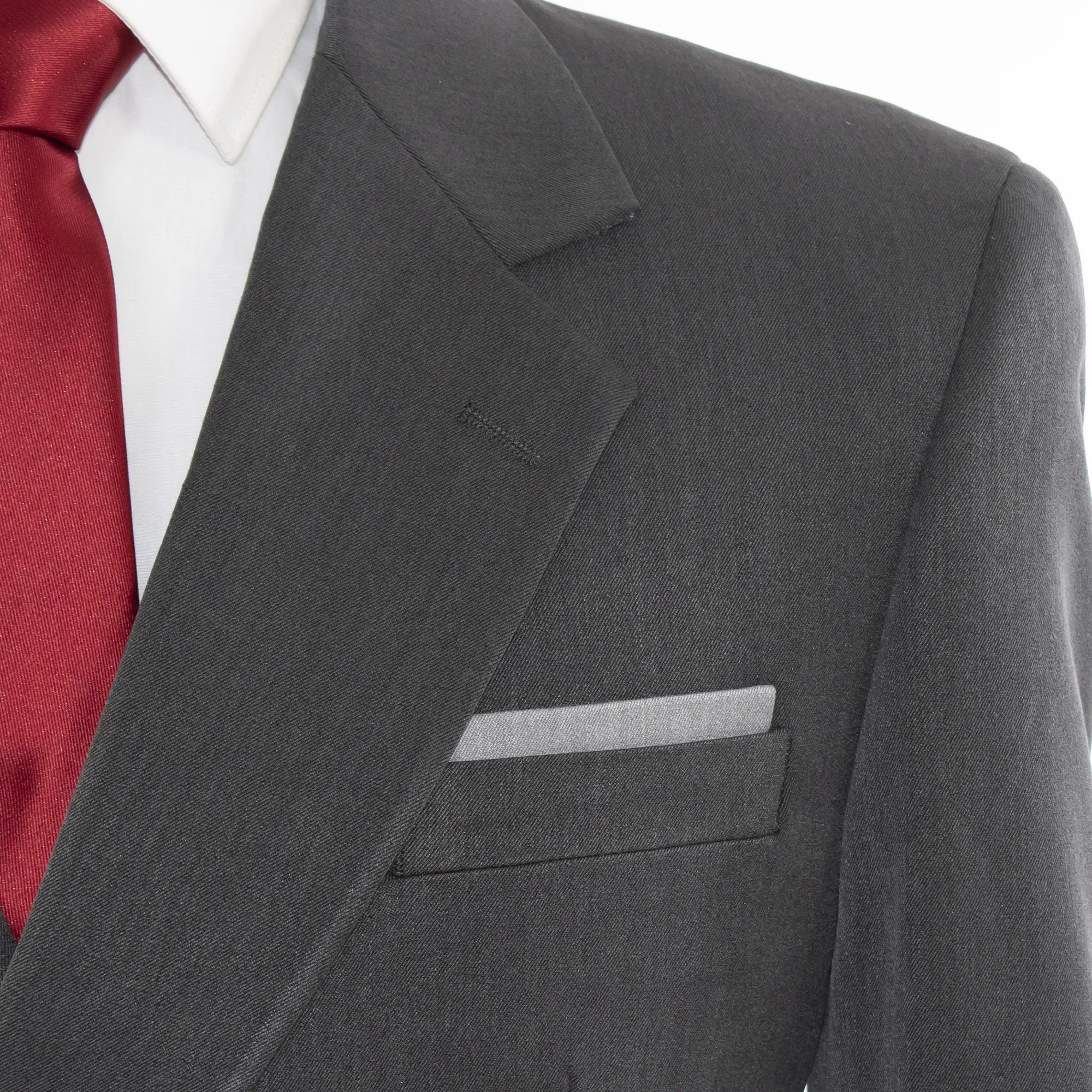 Charcoal Double-Breasted Slim-Fit 2-Piece Suit
