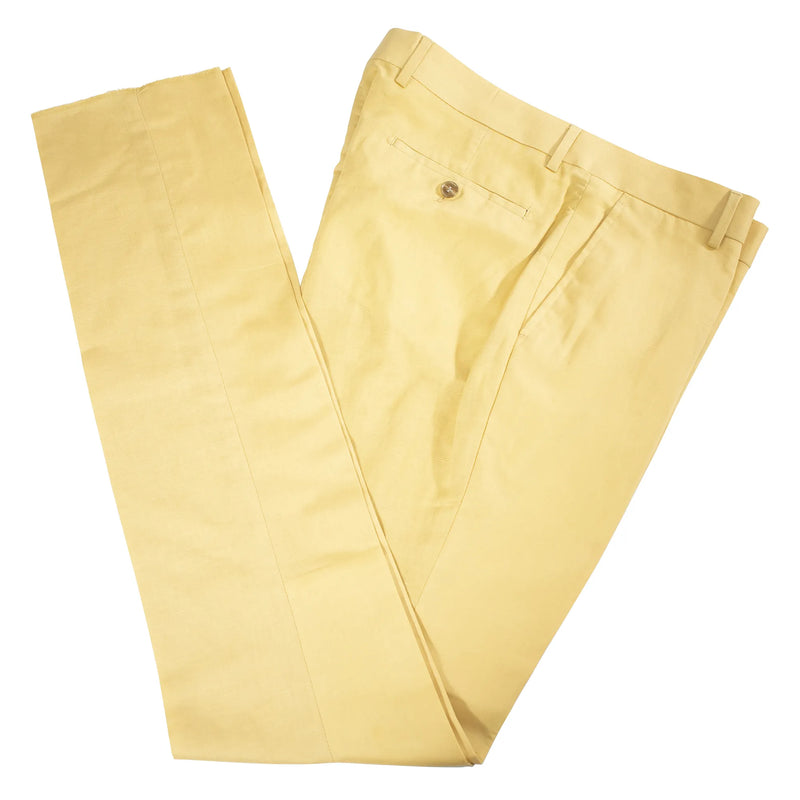 Gold 2-Piece Slim-Fit Linen Suit