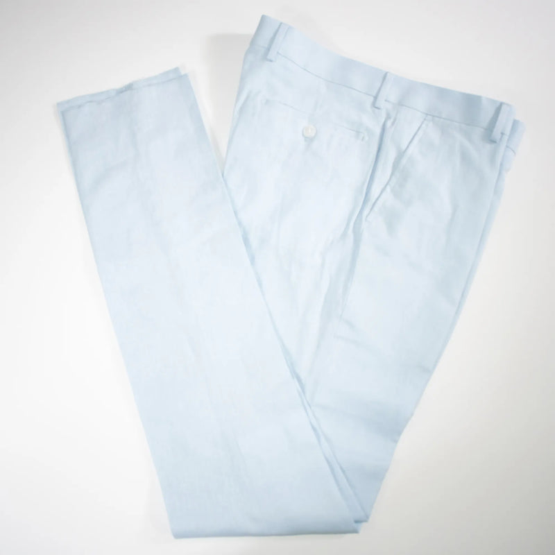 Sky Blue 2-Piece Slim-Fit Linen Suit
