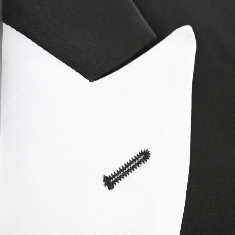Men's Black 3-Piece Slim-Fit Tuxedo - Peak Lapel