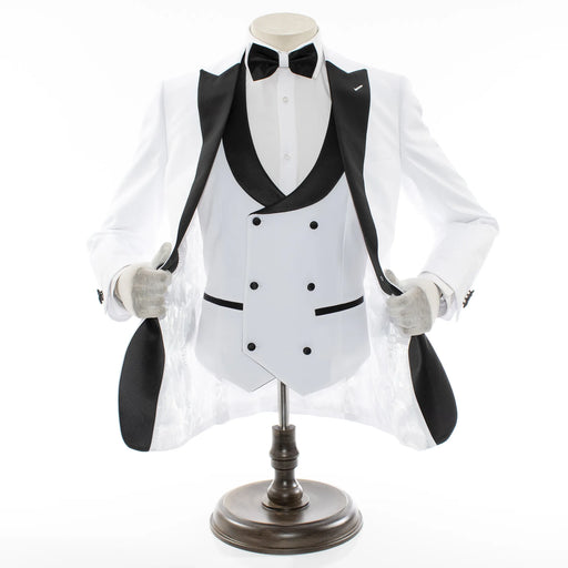 White 3-Piece Slim-Fit Tuxedo