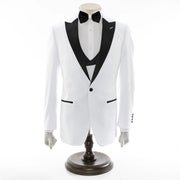 White 3-Piece Slim-Fit Tuxedo