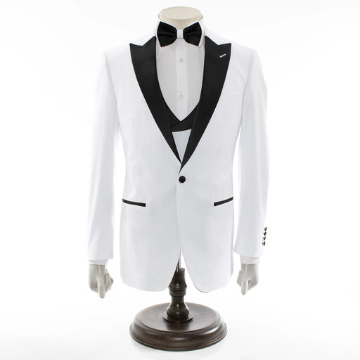 White 3-Piece Slim-Fit Tuxedo