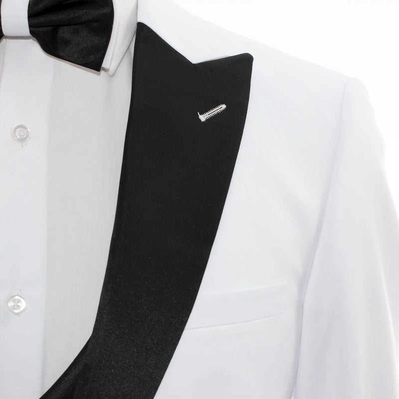 White 3-Piece Slim-Fit Tuxedo