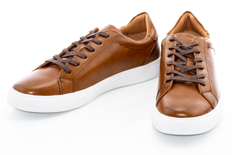 Cognac Minimalist Sneaker Lace-Ups