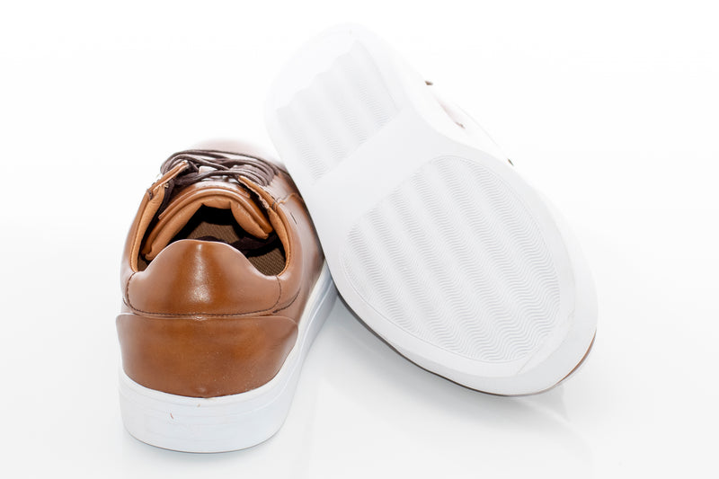 Cognac Minimalist Sneaker Lace-Ups