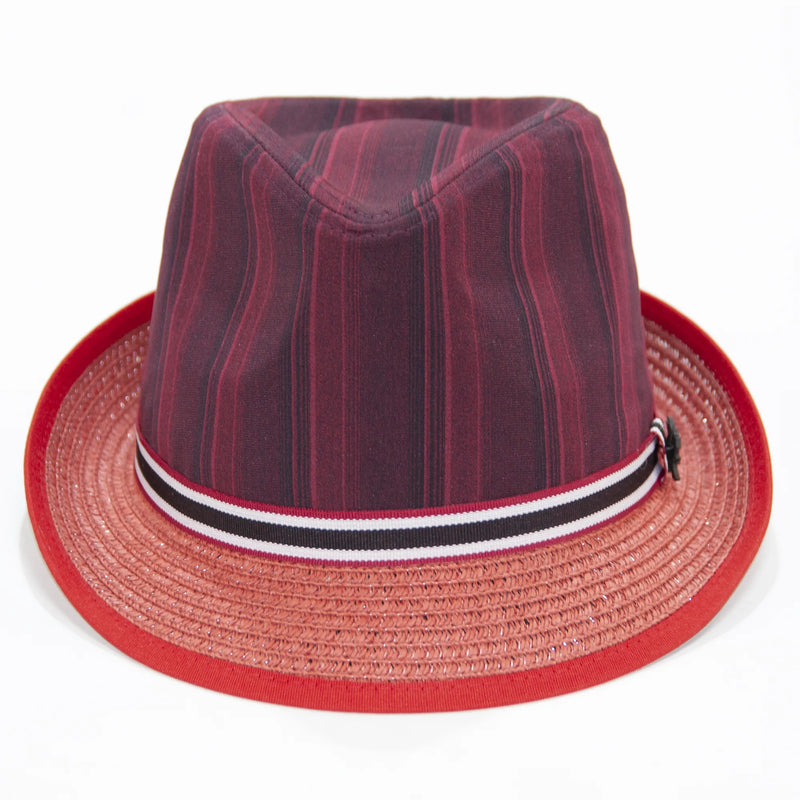 Red Trilby Style Fedora