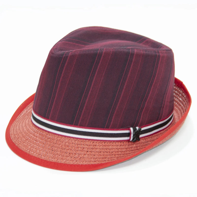 Red Trilby Style Fedora