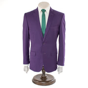 Men's Purple 2-Piece Slim-Fit Suit With Notch Lapels