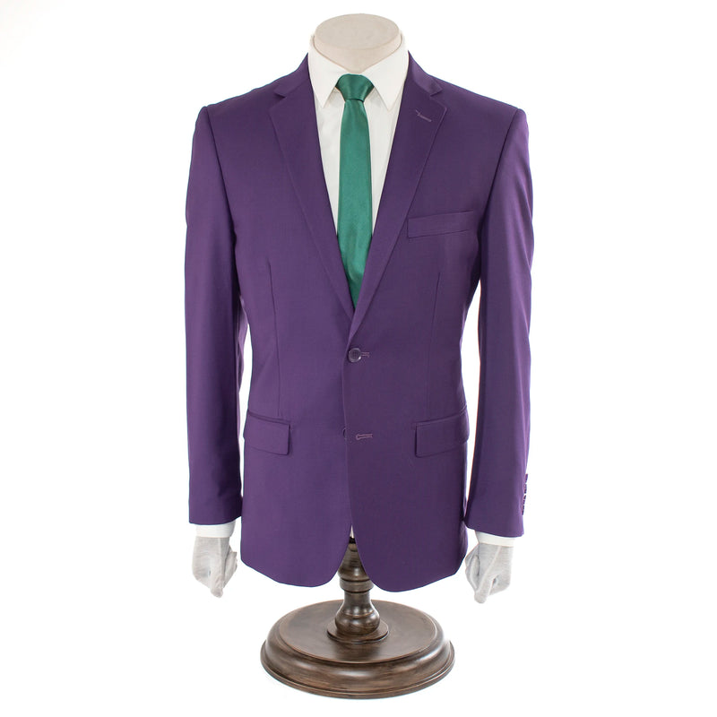 Men's Purple 2-Piece Slim-Fit Suit With Notch Lapels
