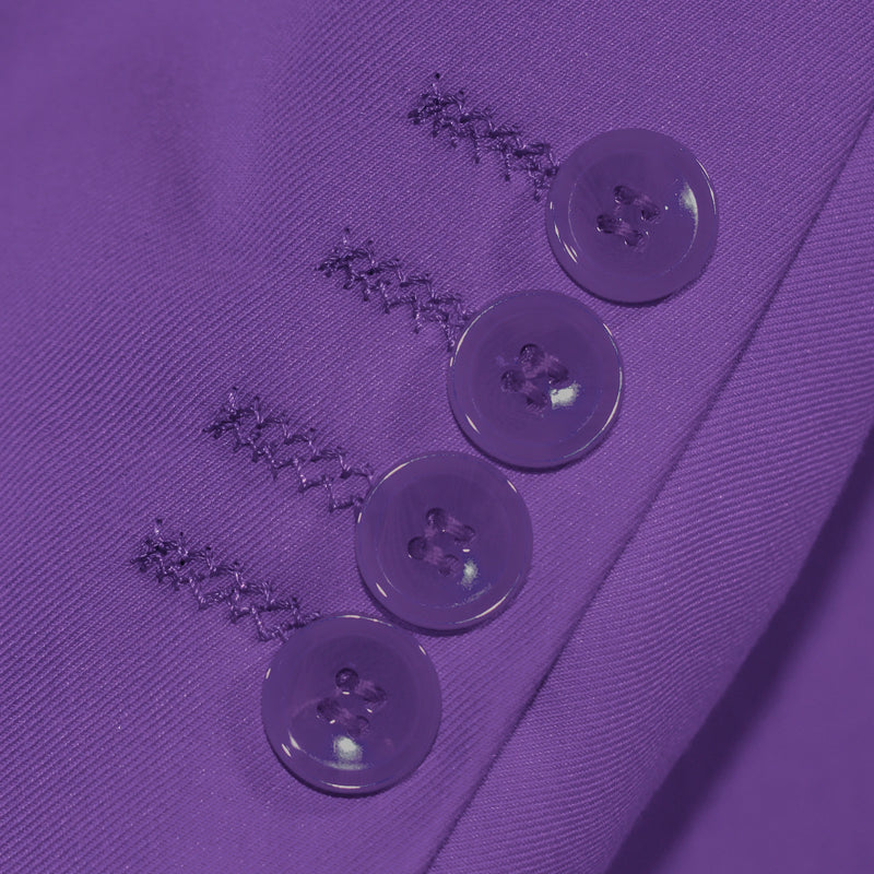 Men's Purple 2-Piece Slim-Fit Suit With Notch Lapels