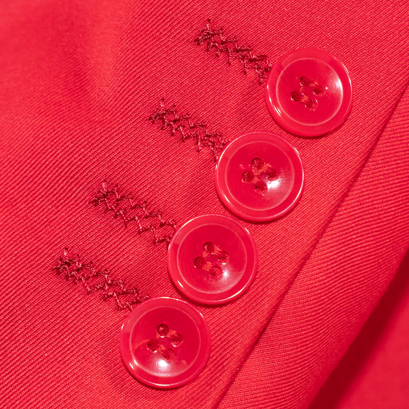 Men's Red 2-Piece Slim-Fit Suit With Notch Lapels